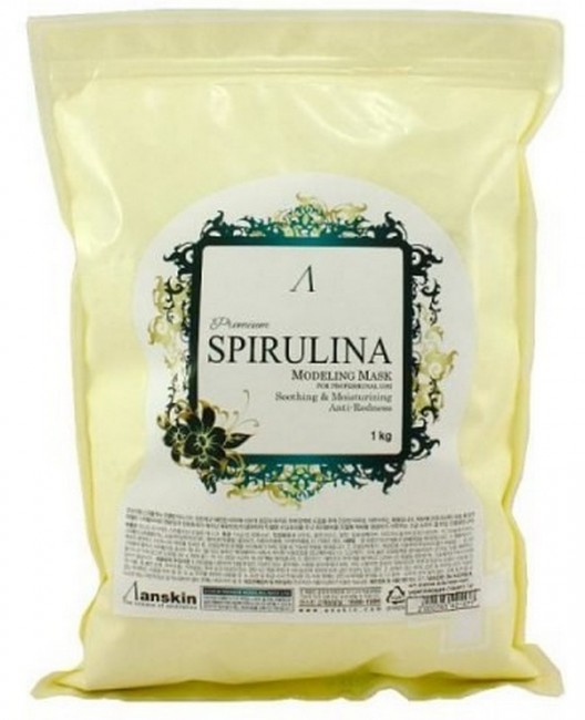 Anskin Маска альгинатная увлажняющая, успокаивающая Premium Spirulina Modeling Mask, 1 кг