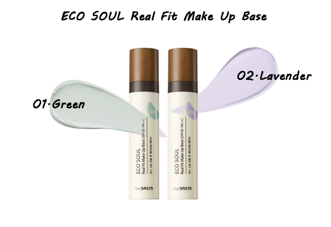 The Saem База под макияж Eco Soul Real Fit Make Up Base 01 Green, 40 мл The Saem База под макияж Eco Soul Real Fit Make Up Base 01 Green, 40 мл