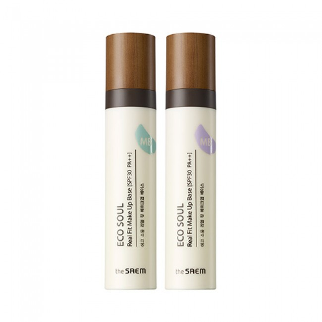 The Saem База под макияж Eco Soul Real Fit Make Up Base 01 Green, 40 мл The Saem База под макияж Eco Soul Real Fit Make Up Base 01 Green, 40 мл