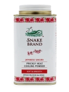 Snake Brand Тальк для тела охлаждающий Японская сакура Japanese Sakura Prickly Heat Cooling Powder, 140 г