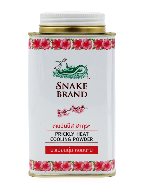 Snake Brand Тальк для тела охлаждающий Японская сакура Japanese Sakura Prickly Heat Cooling Powder, 140 г