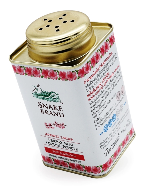 Snake Brand Тальк для тела охлаждающий Японская сакура Japanese Sakura Prickly Heat Cooling Powder, 140 г