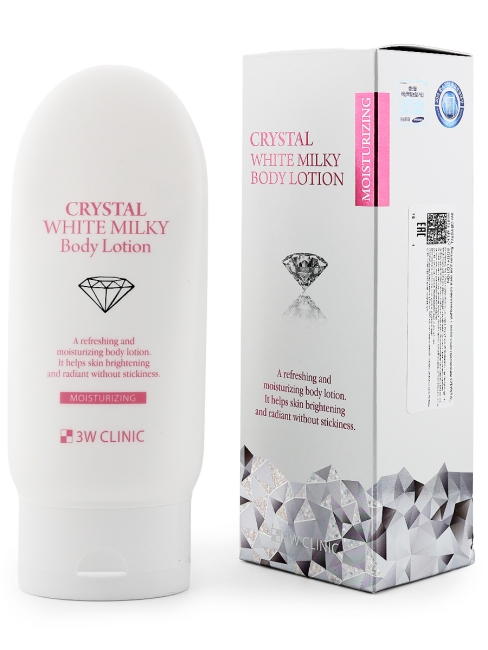 3W Clinic Лосьон для тела с молочными протеинами Crystal White Milky Body Lotion Crystal White Milky Cream, 150 г 3W Clinic Лосьон для тела с молочными протеинами Crystal White Milky Body Lotion Crystal White Milky Cream, 150 г
