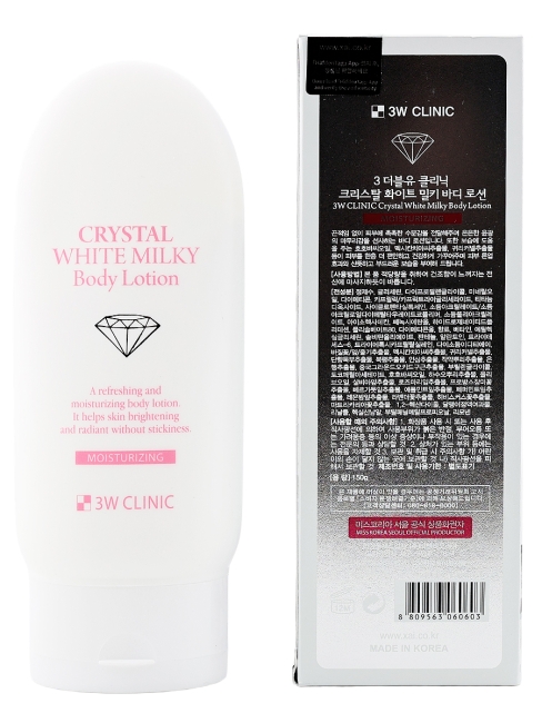 3W Clinic Лосьон для тела с молочными протеинами Crystal White Milky Body Lotion Crystal White Milky Cream, 150 г 3W Clinic Лосьон для тела с молочными протеинами Crystal White Milky Body Lotion Crystal White Milky Cream, 150 г