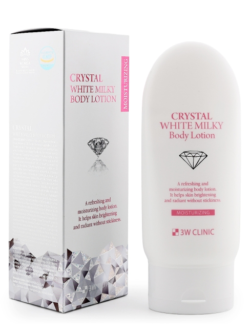 3W Clinic Лосьон для тела с молочными протеинами Crystal White Milky Body Lotion Crystal White Milky Cream, 150 г 3W Clinic Лосьон для тела с молочными протеинами Crystal White Milky Body Lotion Crystal White Milky Cream, 150 г
