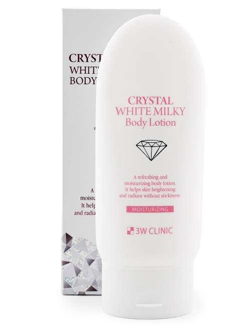 3W Clinic Лосьон для тела с молочными протеинами Crystal White Milky Body Lotion Crystal White Milky Cream, 150 г 3W Clinic Лосьон для тела с молочными протеинами Crystal White Milky Body Lotion Crystal White Milky Cream, 150 г
