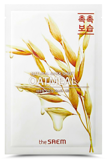 The Saem Маска на тканевой основе для лица с экстрактом овсянки Natural Oatmeal Mask Sheet, 21 мл