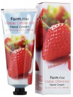 FarmStay Visible Difference Hand Cream Strawberry Крем для рук с экстрактом клубники, 100 мл