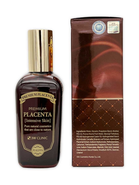3W Clinic Premium Placenta Intensive Skin Омолаживающий тонер для лица с экстрактом плаценты, 145 мл 3W Clinic Premium Placenta Intensive Skin Омолаживающий тонер для лица с экстрактом плаценты, 145 мл