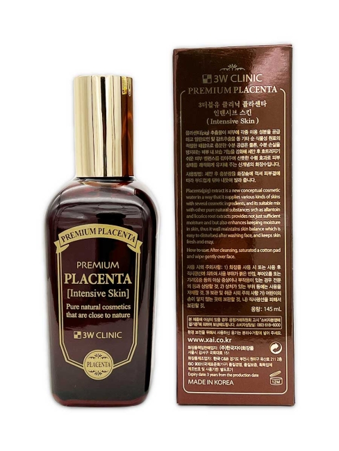 3W Clinic Premium Placenta Intensive Skin Омолаживающий тонер для лица с экстрактом плаценты, 145 мл 3W Clinic Premium Placenta Intensive Skin Омолаживающий тонер для лица с экстрактом плаценты, 145 мл