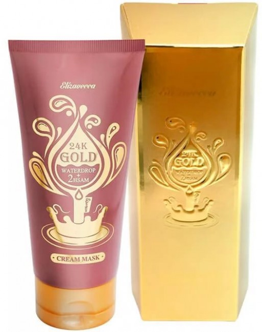 Elizavecca 24K Gold Waterdrop + 2HSAM Cream Mask Крем-маска для лица с 24-каратным золотом, 150 мл Elizavecca 24K Gold Waterdrop + 2HSAM Cream Mask Крем-маска для лица с 24-каратным золотом, 150 мл