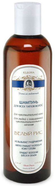 Kleona Натуральный шампунь без запаха Белый рис, 250 мл Kleona Натуральный шампунь без запаха Белый рис, 250 мл