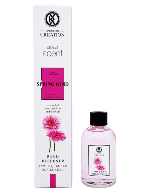 Kreasyon Аромадиффузор с палочками Весенний Ветер Reed Diffuser Spring Wind, 115 мл Kreasyon Аромадиффузор с палочками Весенний Ветер Reed Diffuser Spring Wind, 115 мл
