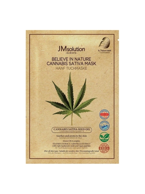 JMsolution Маска для лица с маслом семян конопли Europa Believe in Nature Cannabis Sativa Seed Oil Mask, 30 мл JMsolution Маска для лица с маслом семян конопли Europa Believe in Nature Cannabis Sativa Seed Oil Mask, 30 мл