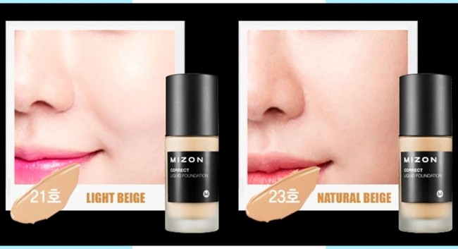 MIZON Correct Liquid Foundation #21 Light Вeige Тональный крем, 30 г MIZON Correct Liquid Foundation #21 Light Вeige Тональный крем, 30 г