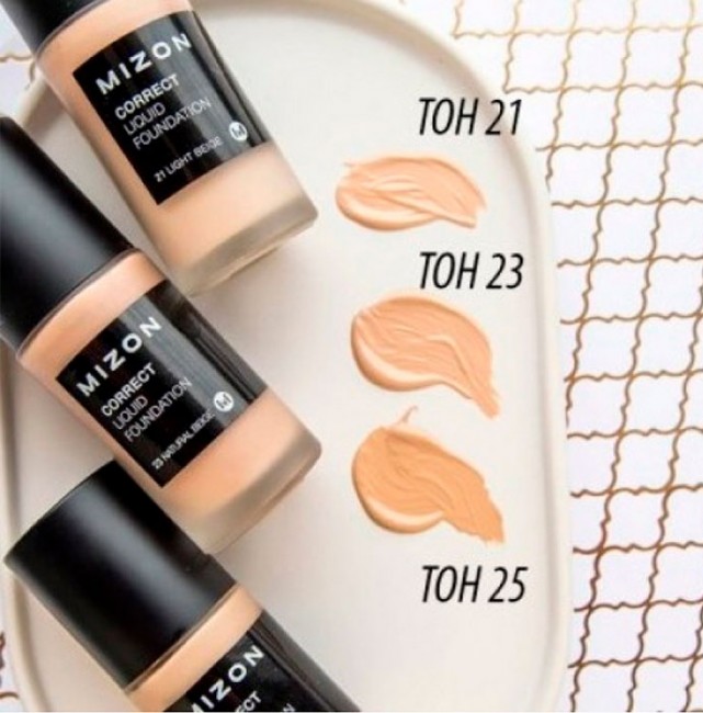 MIZON Correct Liquid Foundation #21 Light Вeige Тональный крем, 30 г MIZON Correct Liquid Foundation #21 Light Вeige Тональный крем, 30 г