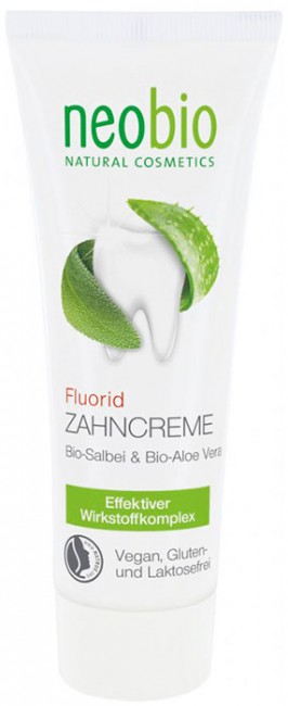 Neobio Зубная паста c фтором, 75 мл