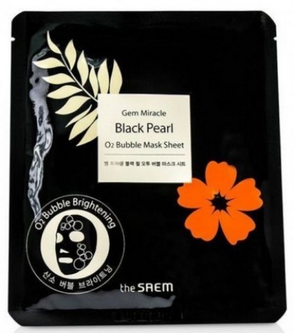 The Saem Gem Miracle Black Pearl O2 Bubble Mask Sheet Маска с экстрактом черного жемчуга, 27 г The Saem Gem Miracle Black Pearl O2 Bubble Mask Sheet Маска с экстрактом черного жемчуга, 27 г