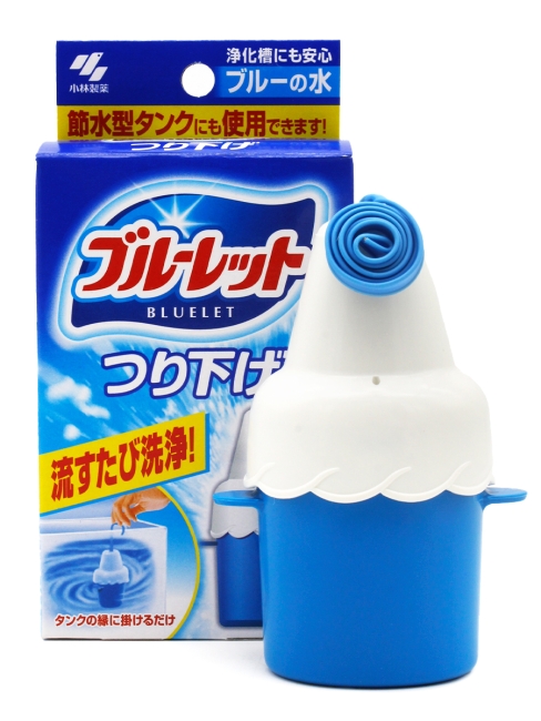 Kobayashi Очиститель воды для бачка унитаза в контейнере (многоразовая крышка + сменный блок) Bluelet Bowl Cleaner, 30 г Kobayashi Очиститель воды для бачка унитаза в контейнере (многоразовая крышка + сменный блок) Bluelet Bowl Cleaner, 30 г