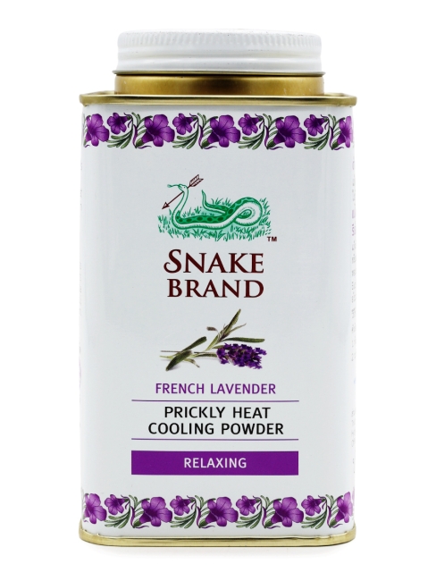 Snake Brand Тальк для тела охлаждающий Лаванда Lavender Prickly Heat Cooling Powder, 140 г
