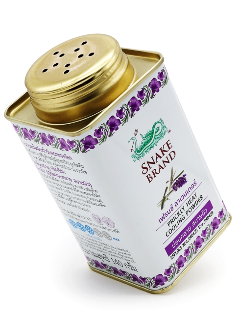 Snake Brand Тальк для тела охлаждающий Лаванда Lavender Prickly Heat Cooling Powder, 140 г