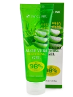 3W Clinic Гель для лица и тела успокаивающий с Алоэ Вера 98% Aloe Vera Soothing Gel, 120 мл