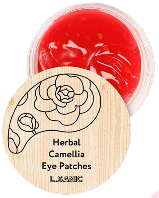 L'Sanic Herbal Camellia Hydrogel Eye Patches Гидрогелевые патчи с экстрактом камелии, 1,4 г х 60 шт