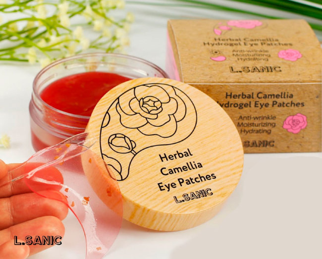 L'Sanic Herbal Camellia Hydrogel Eye Patches Гидрогелевые патчи с экстрактом камелии, 1,4 г х 60 шт