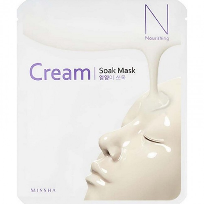 MISSHA Cream Soak Mask Nourishing Маска для лица со скваланом и пептидами, 25 г MISSHA Cream Soak Mask Nourishing Маска для лица со скваланом и пептидами, 25 г
