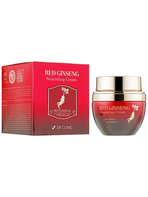 3W Clinic Крем для лица питательный с красным женьшенем Red Ginseng Nourishing Cream, 55 г