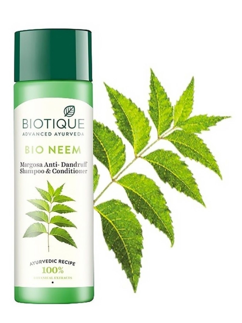 Biotique Шампунь-кондиционер для волос с нимом Bio Neem Margossa Anti-Dandruff Shampoo & Conditioner, 120 мл