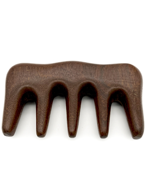 Гребень гуаша для массажа головы и тела Антистресс из полированного сандалового дерева Венера, 9,5 х 5,5 см