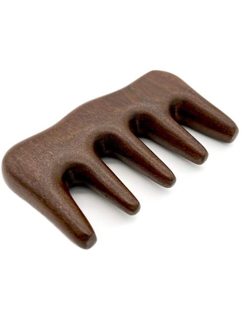 Гребень гуаша для массажа головы и тела Антистресс из полированного сандалового дерева Венера, 9,5 х 5,5 см