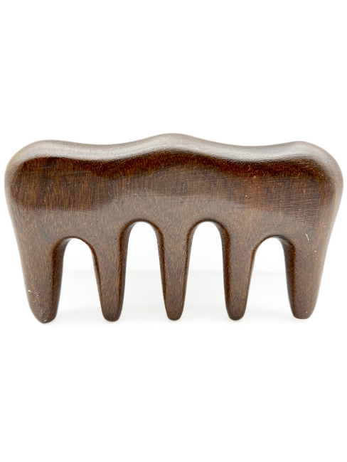 Гребень гуаша для массажа головы и тела Антистресс из полированного сандалового дерева Венера, 9,5 х 5,5 см