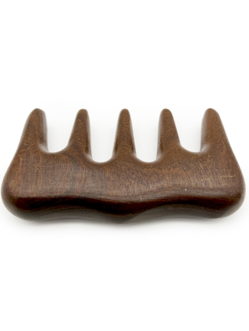 Гребень гуаша для массажа головы и тела Антистресс из полированного сандалового дерева Венера, 9,5 х 5,5 см
