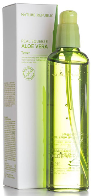 NATURE REPUBLIC Real Squeeze Aloe Vera Toner Тонер с экстрактом алое вера, 150 мл