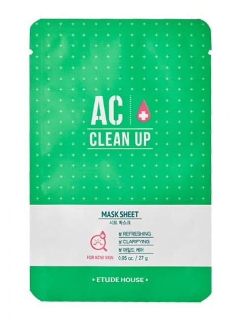ETUDE HOUSE AC Clean Up Mask Sheet Очищающая маска для проблемной кожи, 27 г