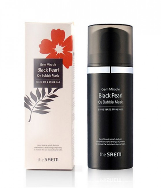 The Saem Gem Miracle Black Pearl O2 Bubble Mask Кислородная маска для лица, 105 г The Saem Gem Miracle Black Pearl O2 Bubble Mask Кислородная маска для лица, 105 г