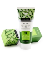 3W Clinic Очищающая пенка для умывания лица с Алоэ Вера Aloe Clear Cleansing Foam, 180 мл
