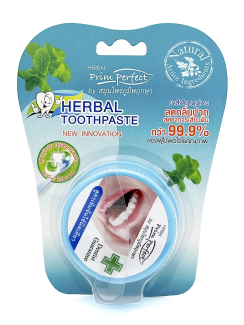 Prim Perfect Растительная зубная паста в блистере Herbal Toothpaste, 25 г Prim Perfect Растительная зубная паста в блистере Herbal Toothpaste, 25 г
