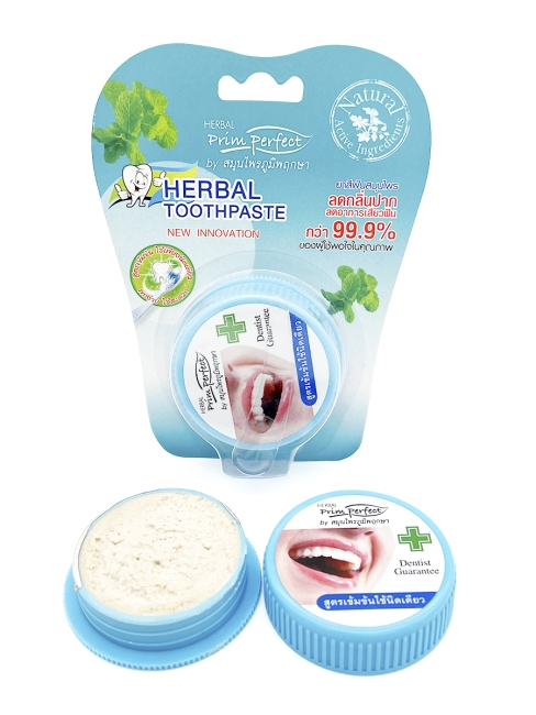 Prim Perfect Растительная зубная паста в блистере Herbal Toothpaste, 25 г Prim Perfect Растительная зубная паста в блистере Herbal Toothpaste, 25 г