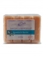 La Cigale Мыло марсельское Жасмин и Каритэ, 4*100 г