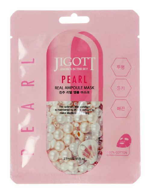 Jigott Pearl Real Ampoule Mask Ампульная маска c экстрактом Жемчуга, 27 мл Jigott Pearl Real Ampoule Mask Ампульная маска c экстрактом Жемчуга, 27 мл
