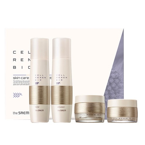 The SAEM Набор косметических средств для ухода за кожей: тонер, эмульсия, крем для глаз, крем для лица Cell Renew Bio Skin Care Special 3 Set, 150мл*150мл*50мл*30мл
