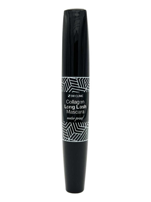 3W Clinic Тушь для ресниц водостойкая с коллагеном Collagen Long Lash Mascara, 12 мл