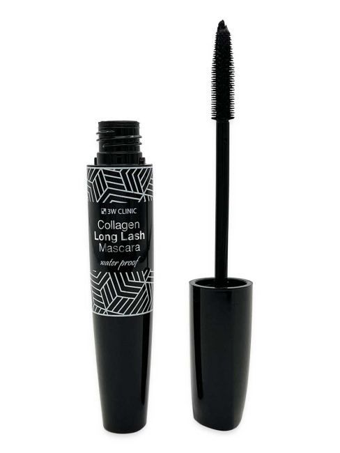 3W Clinic Тушь для ресниц водостойкая с коллагеном Collagen Long Lash Mascara, 12 мл
