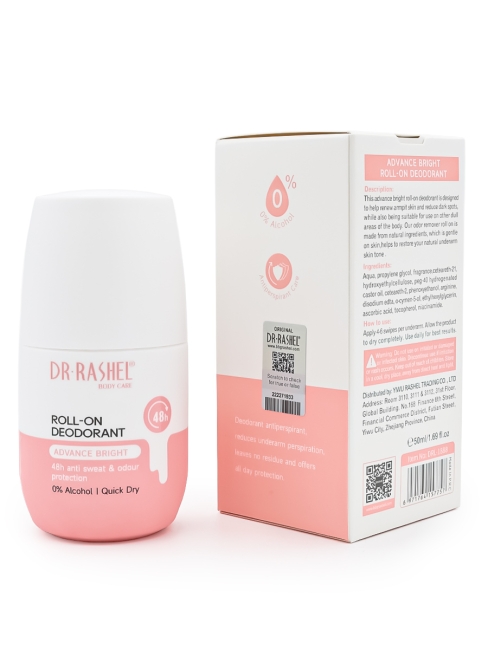 Dr.Rashel Дезодорант шариковый осветляющий Advance Bright Roll On Deodorant, 50 мл Dr.Rashel Дезодорант шариковый осветляющий Advance Bright Roll On Deodorant, 50 мл