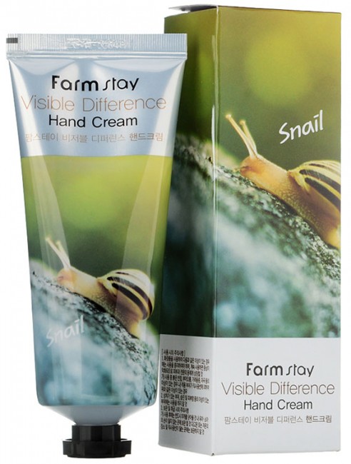 FarmStay Visible Difference Hand Cream Snail Крем для рук с экстрактом Улитки, 100 мл