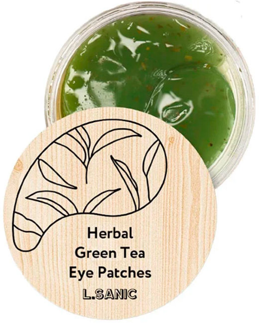 L'Sanic Herbal Green Tea Hydrogel Eye Patches Гидрогелевые патчи с экстрактом зеленого чая, 1,4 г х 60 шт