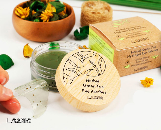 L'Sanic Herbal Green Tea Hydrogel Eye Patches Гидрогелевые патчи с экстрактом зеленого чая, 1,4 г х 60 шт